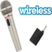 Draadloze Microfoon met FM Ontvanger / 10 Meter Bereik / Microfoonset Draadloos / Zilver