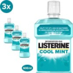 LISTERINE® Fresh Mint, mondspoeling met essentiële oliën voor een langdurig frisse adem, 3x600ml