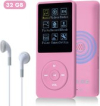 MP3 speler Bluetooth - 32GB Memory Card - Roze - Mp3/Mp4 - FM Radio - Mp3 Speler - Incl Oortjes - Mp3 speler Met Radio - Voice Recorder/Ebook/Alarm Clock/ Stopwatch/opnemen