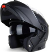 VINZ Santiago Systeemhelm Mat Zwart / Systeem Helm / Scooterhelm / Brommerhelm / Motorhelm voor Scooter / Brommer / Motor