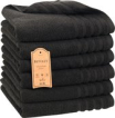 Veehaus Woop - Handdoeken 50 x 100 cm - set van 6 - Hotelkwaliteit – Zware kwaliteit 500 g/m2 Zwart