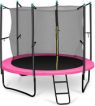 Klarfit Trampoline , springmat uit UV-resistent polypropyleen , gepoedercoat metaal , instapladder ,  regencover