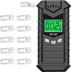 Alcoholtester - Blaastest - Alcoholmeter - Alcoholtester Geschikt Voor Frankrijk - Digitaal - USB Oplaadbaar - 10 Extra mondstukjes