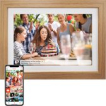 Denver Digitale Fotolijst HD HOUT 10.1 Inch - Frameo App - Fotokader - 16GB - IPS Touchscreen - PFF1042 - Light Wood