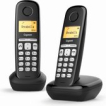 Gigaset A220 Duo v2 - Duo DECT telefoon - Simpel in gebruik - Makkelijke bediening door het menu - Duidelijk leesbaar scherm - Zwart