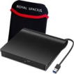 ROYAL SPACIUS USB3.0 Highspeed Externe CD/DVD Speler & Brander met Opberghoes